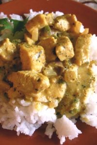 Basil Chicken in Coconut Curry Sauce from TheFoodCharlatan.com