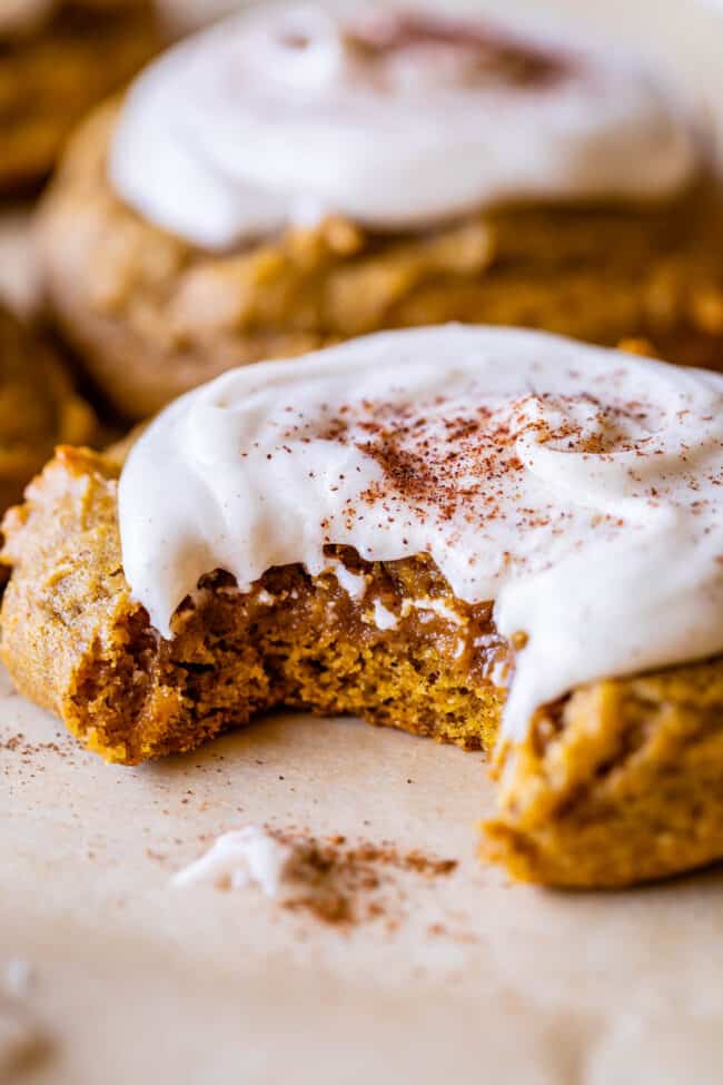 Soft Pumpkin Cookies with Brown Sugar Icing