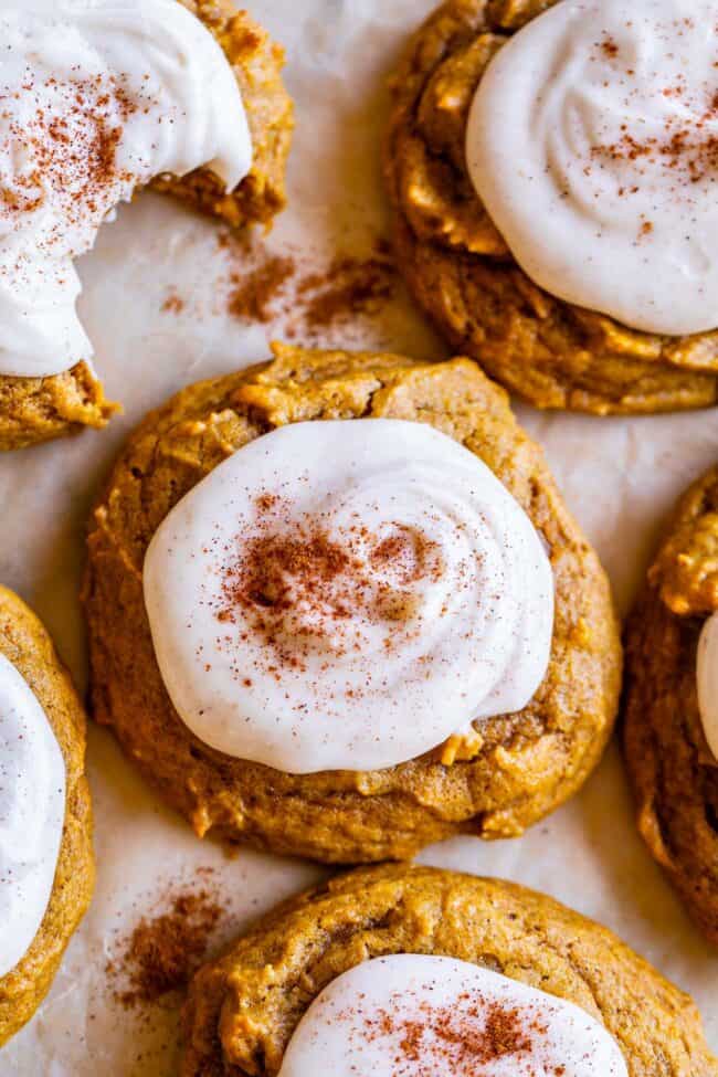 Pumpkin Cookies (Soft w/ Brown Butter Icing) - The Food Charlatan