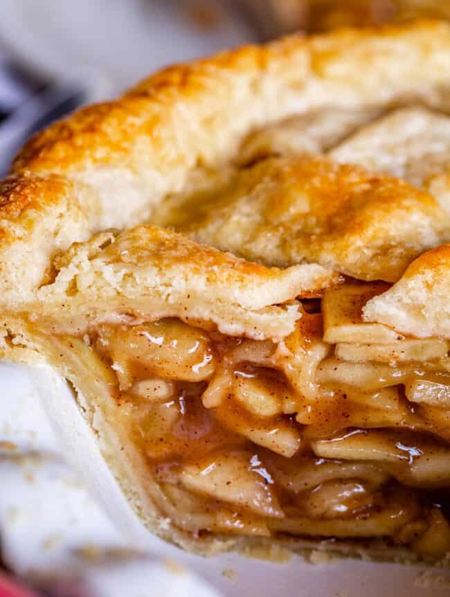 best apple pie recipe shot from the side
