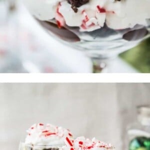 Candy Cane Brownie Trifle from The Food Charlatan