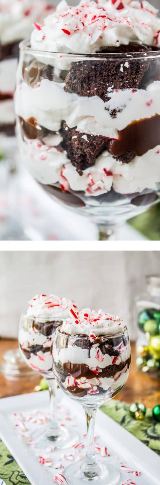 Candy Cane Brownie Trifle from The Food Charlatan