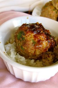 Asian Turkey Meatballs with Lime Sesame Dipping Sauce from TheFoodCharlatan.com