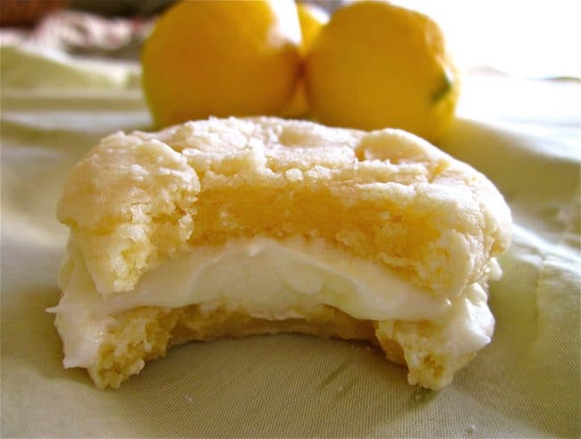 Lemon Crinkle Cookies with Lemon Frosting from TheFoodCharlatan.com