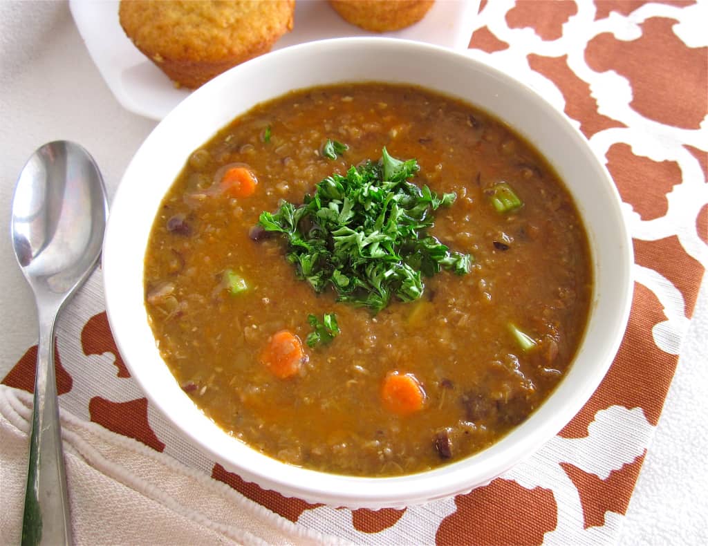 Lentil and Black Bean Soup The Food Charlatan