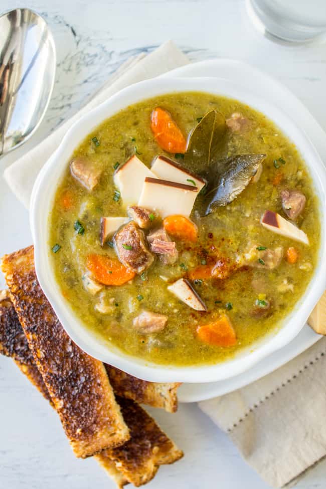 Split Pea Soup with Smoked Gouda (Slow Cooker) from The Food Charlatan