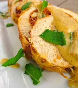 Chicken Cordon Bleu in Creamy Wine Sauce from TheFoodCharlatan.com
