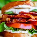 how to make a BLT with bacon, lettuce, tomato, mayo, and avocado