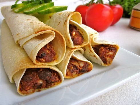 Baked Black Bean Taquitos from TheFoodCharlatan.com
