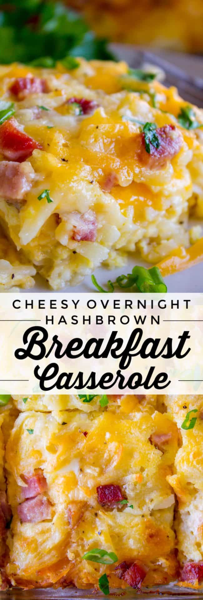 Cheesy Overnight Hashbrown Breakfast Casserole - The Food Charlatan