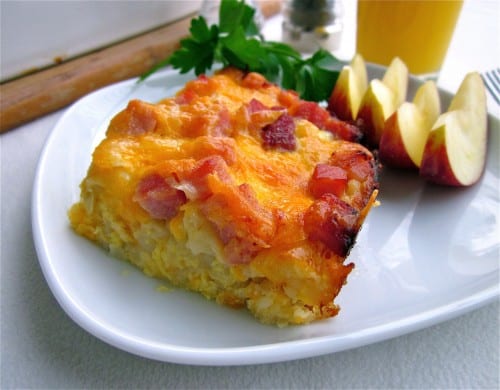 Easy Breakfast Casserole with Potatoes and Ham from TheFoodCharlatan.com