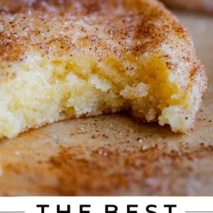 a bite taken out of the best snickerdoodle recipe