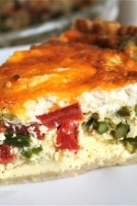 Asparagus, Tomato, and Goat Cheese Quiche from TheFoodCharlatan.com