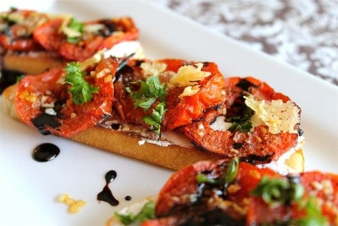 Roasted Tomato and Goat Cheese Sandwiches from The Food Charlatan