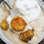 Butterscotch Pudding with Roasted Banana Whipped Cream from TheFoodCharlatan.com