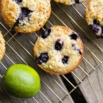 Blueberry Lime Oatmeal Muffins