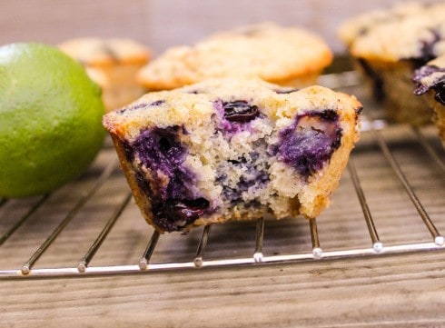 Blueberry Lime Oatmeal Muffins - 55