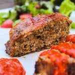 Turkey Meatloaf with ROasted Red Pepper Sauce from The Food Charlatan