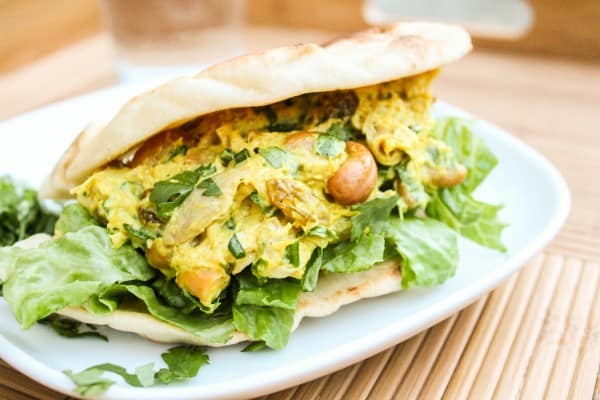 Curried Chicken Salad Sandwiches with Naan from TheFoodCharlatan.com