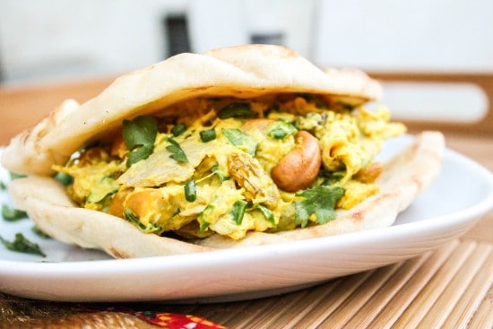 Curried Chicken Salad Sandwiches with Naan - The Food Charlatan