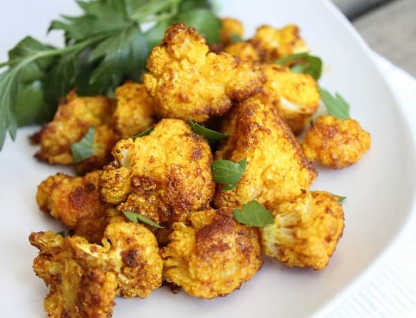 Roasted Curry Cauliflower from The Food Charlatan