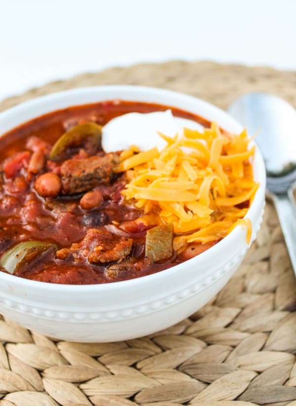 Chipotle Chili with Steak from TheFoodCharlatan.com