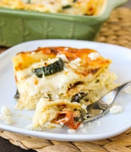 Poblano, Corn, and Zucchini Lasagna - The Food Charlatan