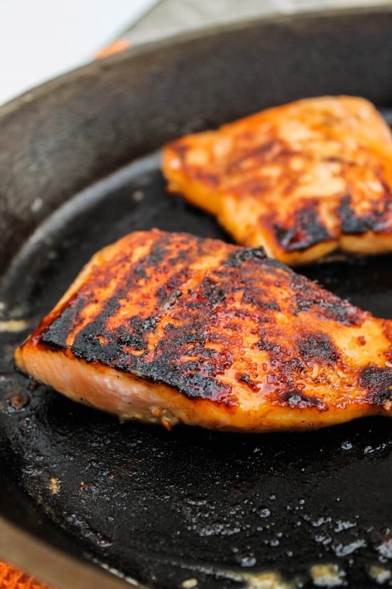 Honey Salmon with Browned Butter Lime Sauce