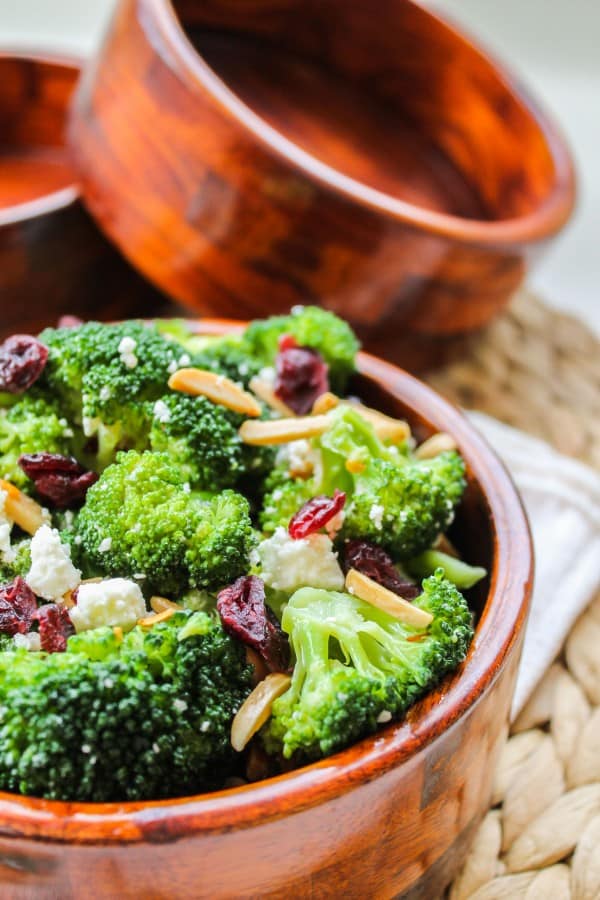 Broccoli with Feta and Fried Almonds from TheFoodCharlatan.com