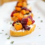 Butternut Squash, Cranberry, and Goat Cheese Crostini from TheFoodCharlatan.com