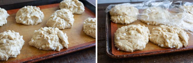 balls of liege waffle dough with pearl sugar in them.