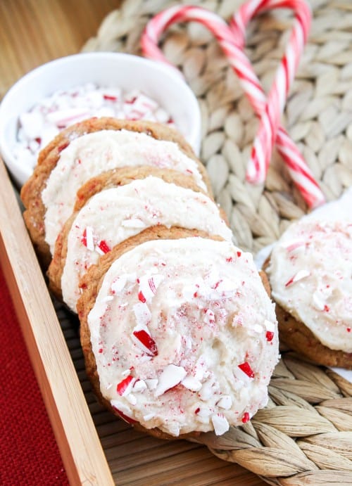 Candy Lasses (Molasses Cookies with Peppermint)