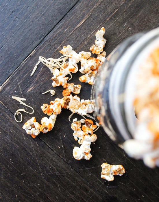 Sriracha Cheddar Popcorn