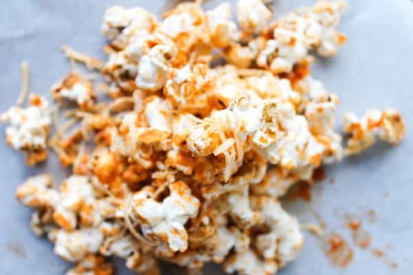 Sriracha Cheddar Popcorn