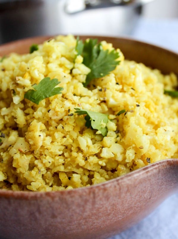 Indian Spiced Cauliflower "Rice"