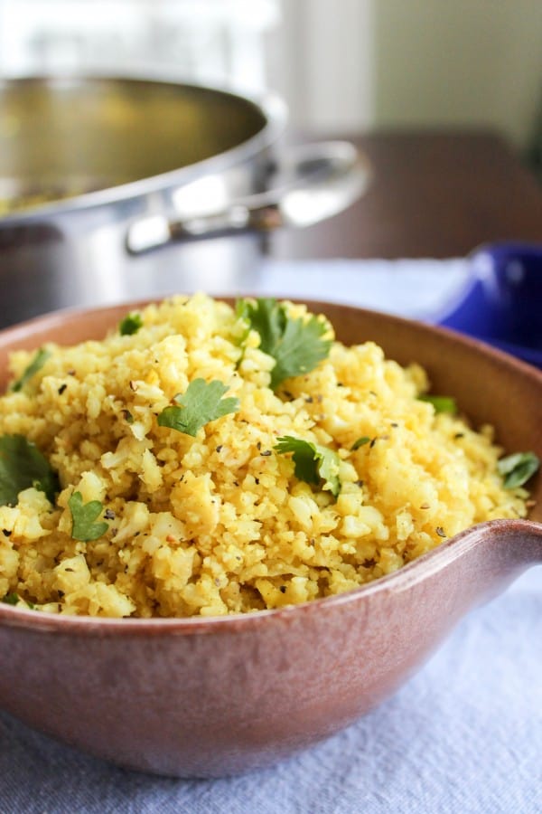 Indian Spiced Cauliflower "Rice"
