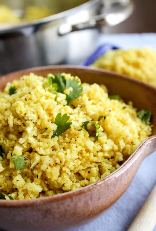 Indian Spiced Cauliflower "Rice"