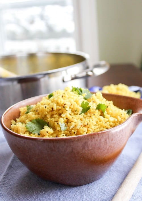 Indian-Spiced Cauliflower Rice