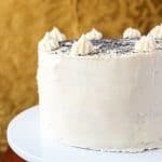 Spiced Poppyseed Cake with Almond Buttercream Frosting from The Food Charlatan