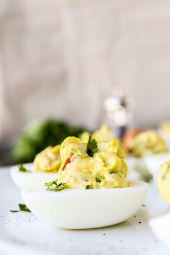 Deviled Guacamole Eggs