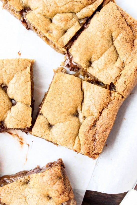 Browned Butter Blondies with Sea Salt Butterscotch Caramels