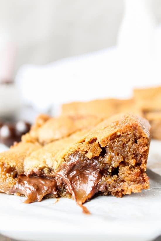 Browned Butter Blondies with Sea Salt Butterscotch Caramels