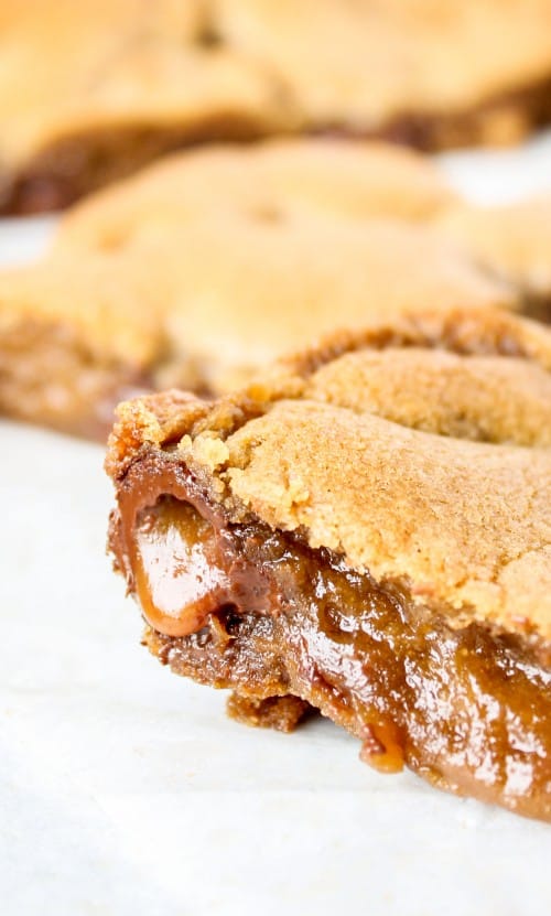 Browned Butter Blondies with Sea Salt Butterscotch Caramels