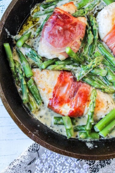 Prosciutto-Wrapped Chicken with Asparagus from The Food Charlatan