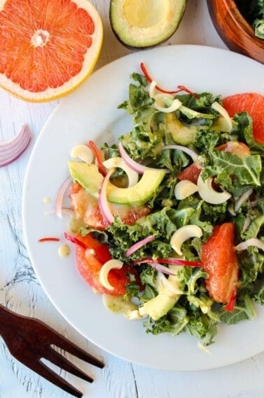 Grapefruit, Kale & Hearts of Palm Salad from TheFoodCharlatan.com