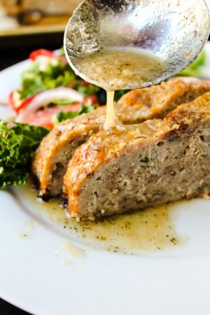 1770 House Meatloaf with Garlic Sauce
