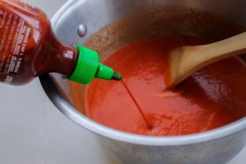 Red Pepper Soup with Black Bean “Meat”balls