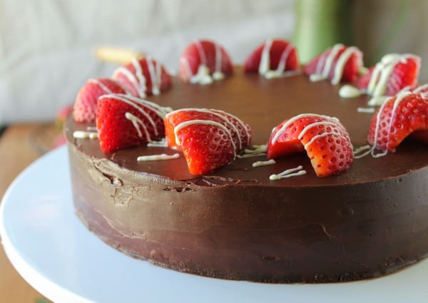 Strawberry Truffle Cake