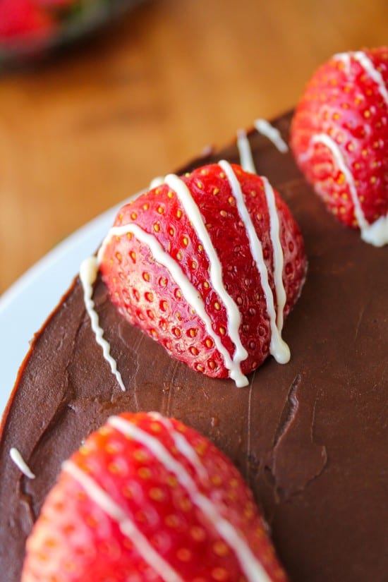 Strawberry Truffle Cake