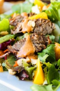 CrockPot Thai Steak Salad with Peanut-Hoisin Sauce